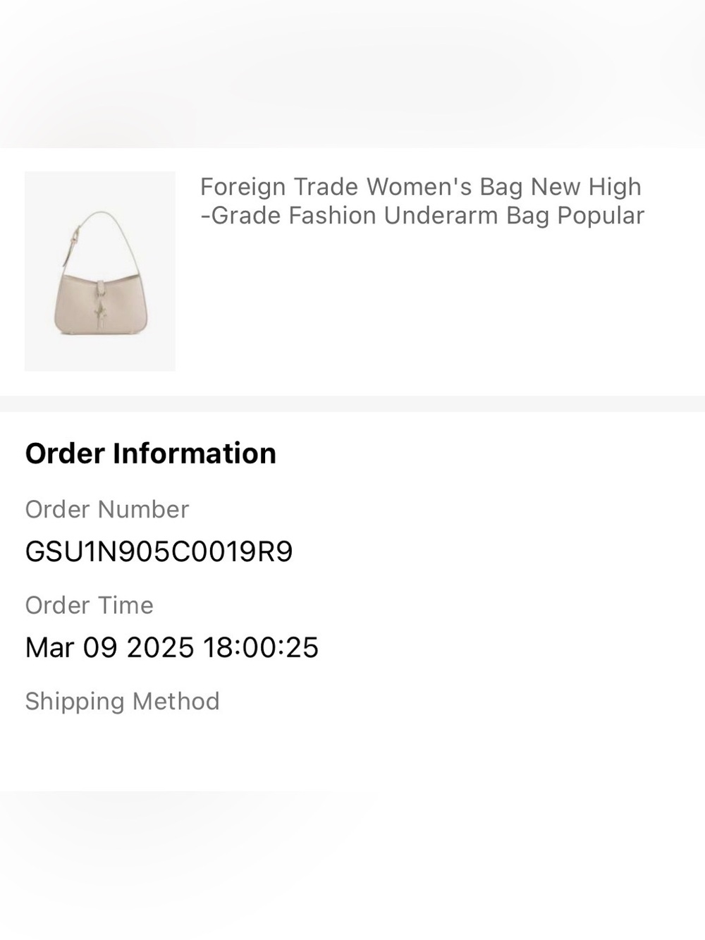 Cream Leather Shoulder Bag with Gold Hardware - Picture 6 of 6